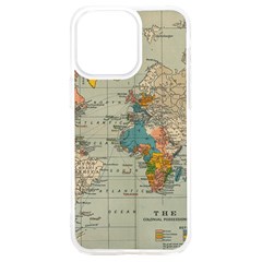 Vintage World Map Iphone 15 Plus Tpu Uv Print Case by Ket1n9