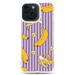 Pattern Bananas Fruit Tropical Seamless Texture Graphics Iphone 15 Plus Tpu Uv Print Case by Bedest