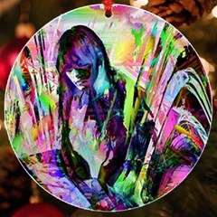 In Orbit Prismatic Uv Print Acrylic Ornament Round by MRNStudios