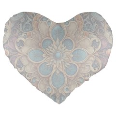 Pattern 1 Muster 7 Large 19  Premium Flano Heart Shape Cushions by 2607694c