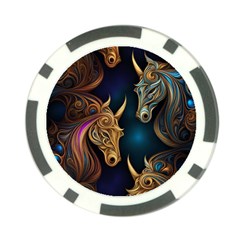 Schwarz Pferde Muster Poker Chip Card Guard by 2607694c