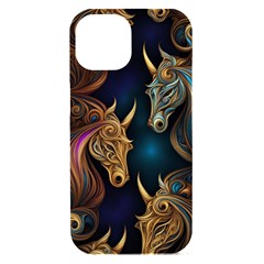 Schwarz Pferde Muster Iphone 15 Black Uv Print Pc Hardshell Case by 2607694c