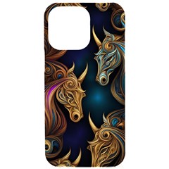 Schwarz Pferde Muster Iphone 15 Pro Max Black Uv Print Pc Hardshell Case by 2607694c