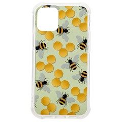 Bees Pattern Honey Bee Bug Honeycomb Honey Beehive Iphone 12 Mini Tpu Uv Print Case	 by Bedest