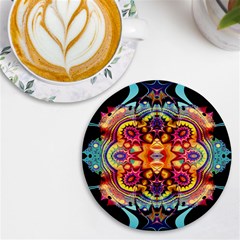 Gelb Floral Uv Print Round Tile Coaster by 2607694c