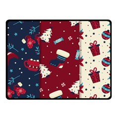 Flat Design Christmas Pattern Collection Art Fleece Blanket (small) by Ket1n9