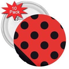 Abstract-bug-cubism-flat-insect 3  Buttons (10 Pack)  by Ket1n9