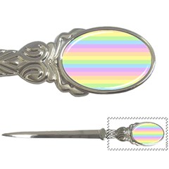 Cute Pastel Rainbow Stripes Letter Opener by Ket1n9