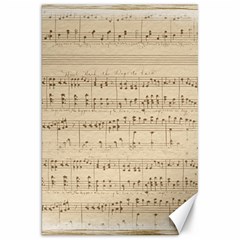 Vintage Beige Music Notes Canvas 20  X 30  by Loisa77