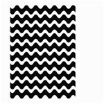 Wave-black White Large Garden Flag (Two Sides) Back