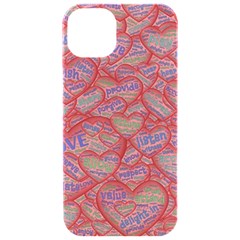 Love Hearts Valentines Connection Iphone 15 Pro Black Uv Print Pc Hardshell Case by Paksenen