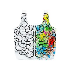 Brain Mind Psychology Idea Drawing Full Print Recycle Bag (s) by Loisa77