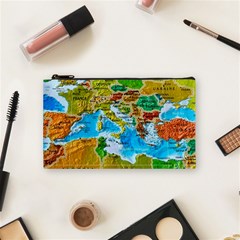 World Map Cosmetic Bag (small) by Ket1n9