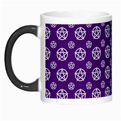 White Pentacle And Purple Pattern Morph Mug by cheekywitch