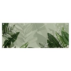 Banana Leaf Plant Pattern Banner And Sign 8  X 3  by anzea