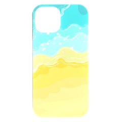 Abstract Background Beach Coast Iphone 15 Plus Black Uv Print Pc Hardshell Case by anzea