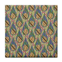 Tribal Background Boho Batik Tile Coaster by anzea