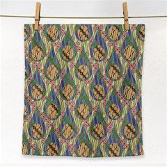 Tribal Background Boho Batik Face Towel by anzea