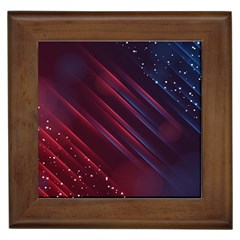 Illustrations Space Purple Framed Tile by anzea