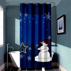 Snowman Shower Curtain 36  X 72  (stall)  by 2607694c