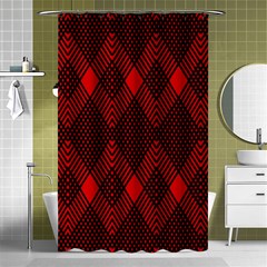 Muster Rot Schwarz Shower Curtain 48  X 72  (small)  by 2607694c