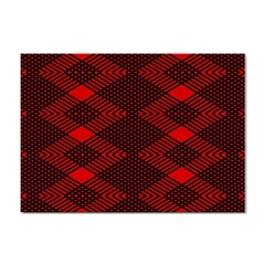 Pattern Black Red Sticker A4 (10 Pack) by 2607694c