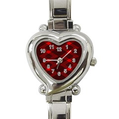 Pattern Black Red Heart Italian Charm Watch by 2607694c