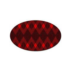 Pattern Red Black, Sticker (oval) by 2607694c