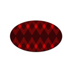 pattern red black, Sticker (Oval) Front