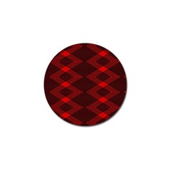 Pattern Rot Schwarz Golf Ball Marker (10 Pack) by dedoma