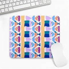 Illustrations Of Fish Texture Modulate Sea Pattern Large Mousepad by anzea