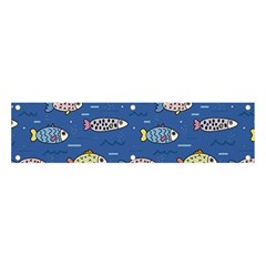 Sea Fish Blue Submarine Animal Banner And Sign 4  X 1  by Proyonanggan