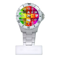 Colorful 3d Social Media Plastic Nurses Watch by Ket1n9