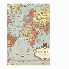 Vintage Old Antique World Map Small Garden Flag (two Sides) by Bedest