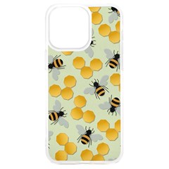 Bees Pattern Honey Bee Bug Honeycomb Honey Beehive Iphone 15 Plus Tpu Uv Print Case by Bedest