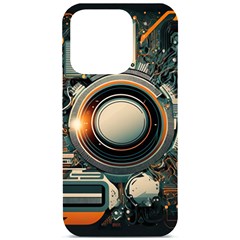 Technology Robot Internet Processor Iphone 15 Pro Black Uv Print Pc Hardshell Case by Ravend