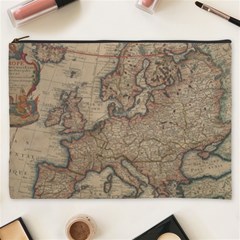 Old Vintage Classic Map Of Europe Cosmetic Bag (xxxl) by Paksenen