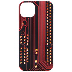 Red Circuit Board Texture Red Circuit Digital Texture Circuit Board Red Technology Iphone 15 Pro Black Uv Print Pc Hardshell Case by Loisa77