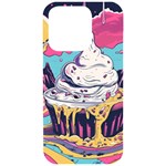 Dessert Chocolate Cream iPhone 15 Pro Black UV Print PC Hardshell Case Front