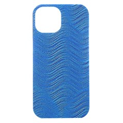 Blue Wave Abstract Texture Seamless Iphone 15 Plus Black Uv Print Pc Hardshell Case by Loisa77