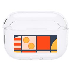 Square Shapes Pattern Design Hard Pc Airpods Pro Case by Loisa77