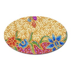 Batik Indonesian Culture Indonesia Authentic Oval Magnet by Perong