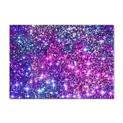 Purple Violet Glitter Galaxy Nebula Space Pattern Sticker A4 (10 Pack) by Perong