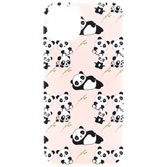 Cute Panda Animal Pattern Iphone 15 Pro Black Uv Print Pc Hardshell Case by Perong