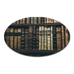 Antique Vintage Old Book Oval Magnet by Perong