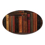 Old Books Vintage Office Antique Library Oval Magnet Front