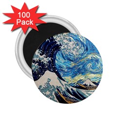 The Great Wave Of Kanagawa Painting 2 25  Magnets (100 Pack)  by Perong