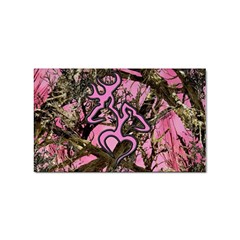 Pink Browning Deer Glitter Camo Sticker Rectangular (100 Pack) by Perong