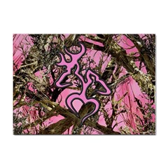 Pink Browning Deer Glitter Camo Sticker A4 (10 Pack) by Perong