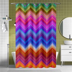 Pattern Chevron Zigzag Background Shower Curtain 48  X 72  (small)  by Grandong